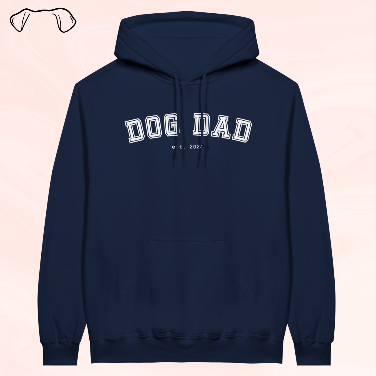 "Dog Mom/Dad est." omalla vuosiluvulla - personoitava huppari