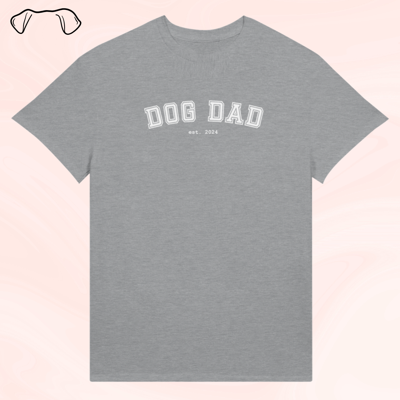 "Dog Mom/Dad est." omalla vuosiluvulla - personoitava t-paita