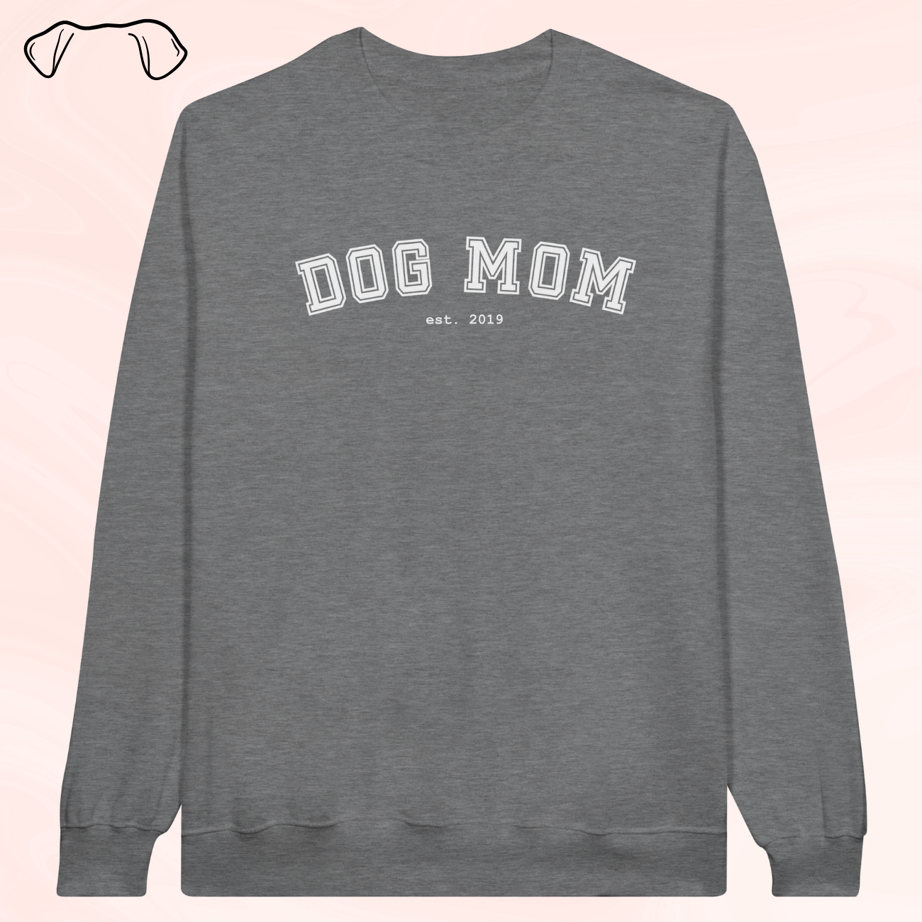 "Dog Mom/Dad est." omalla vuosiluvulla - personoitava collegepaita
