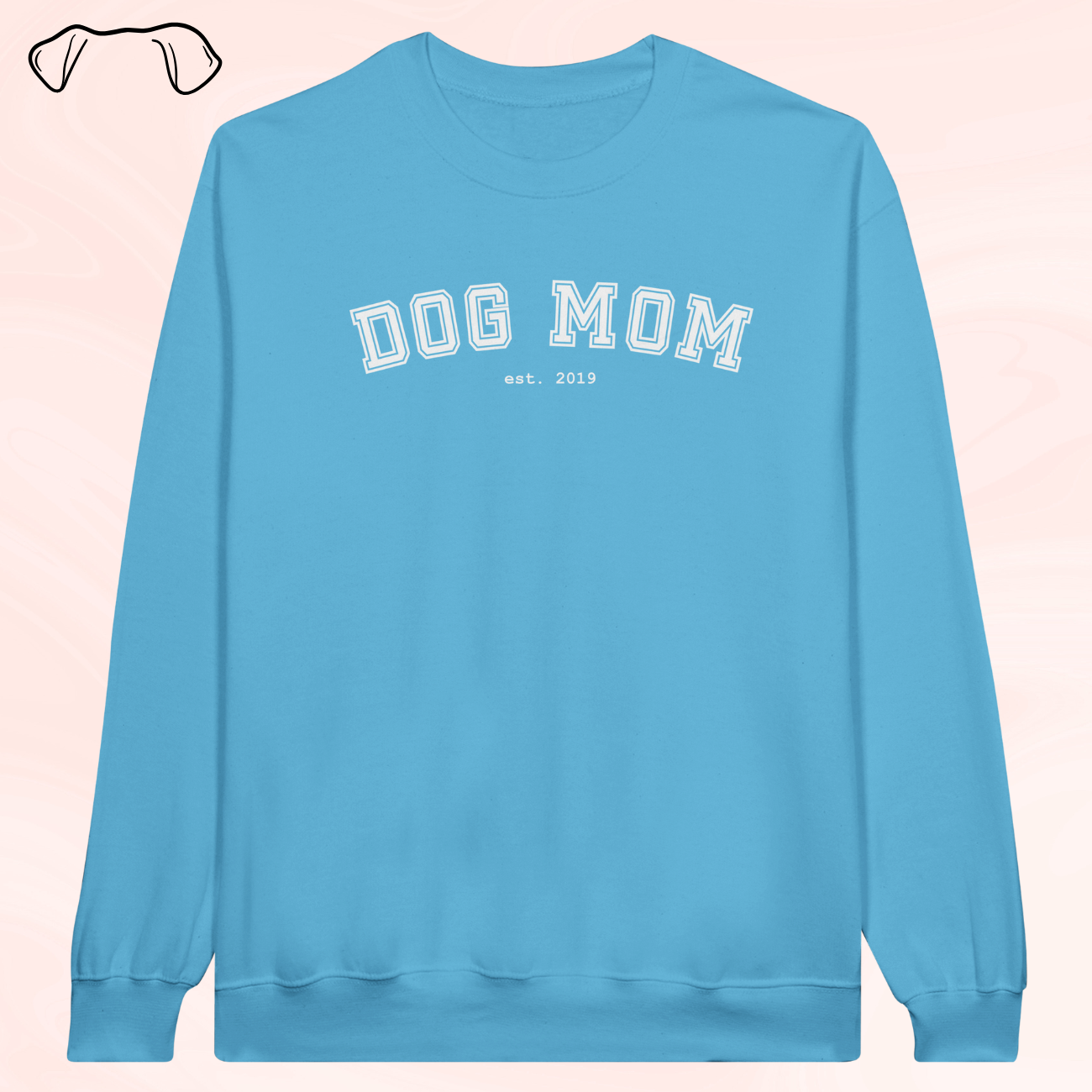 "Dog Mom/Dad est." omalla vuosiluvulla - personoitava collegepaita