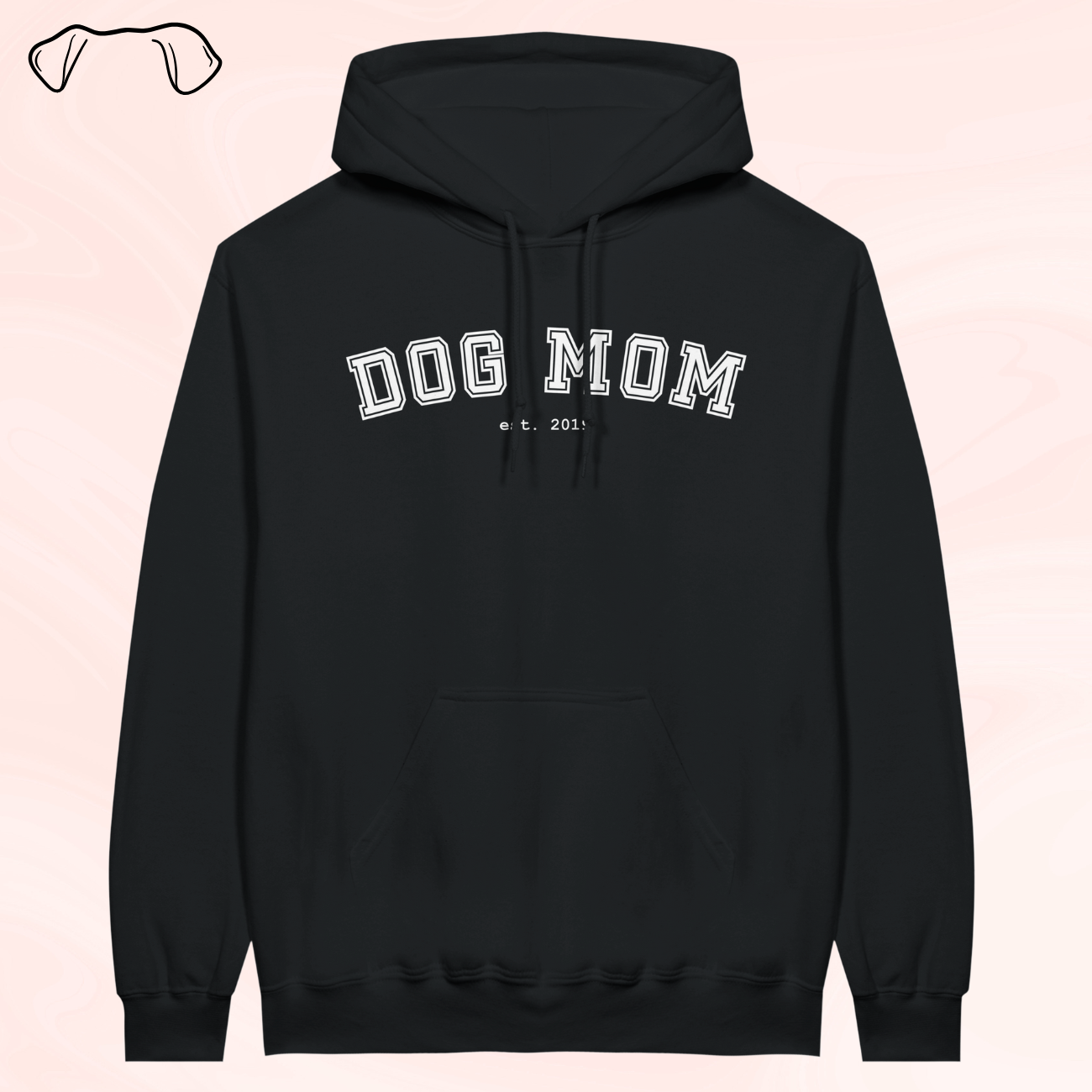 "Dog Mom/Dad est." omalla vuosiluvulla - personoitava huppari