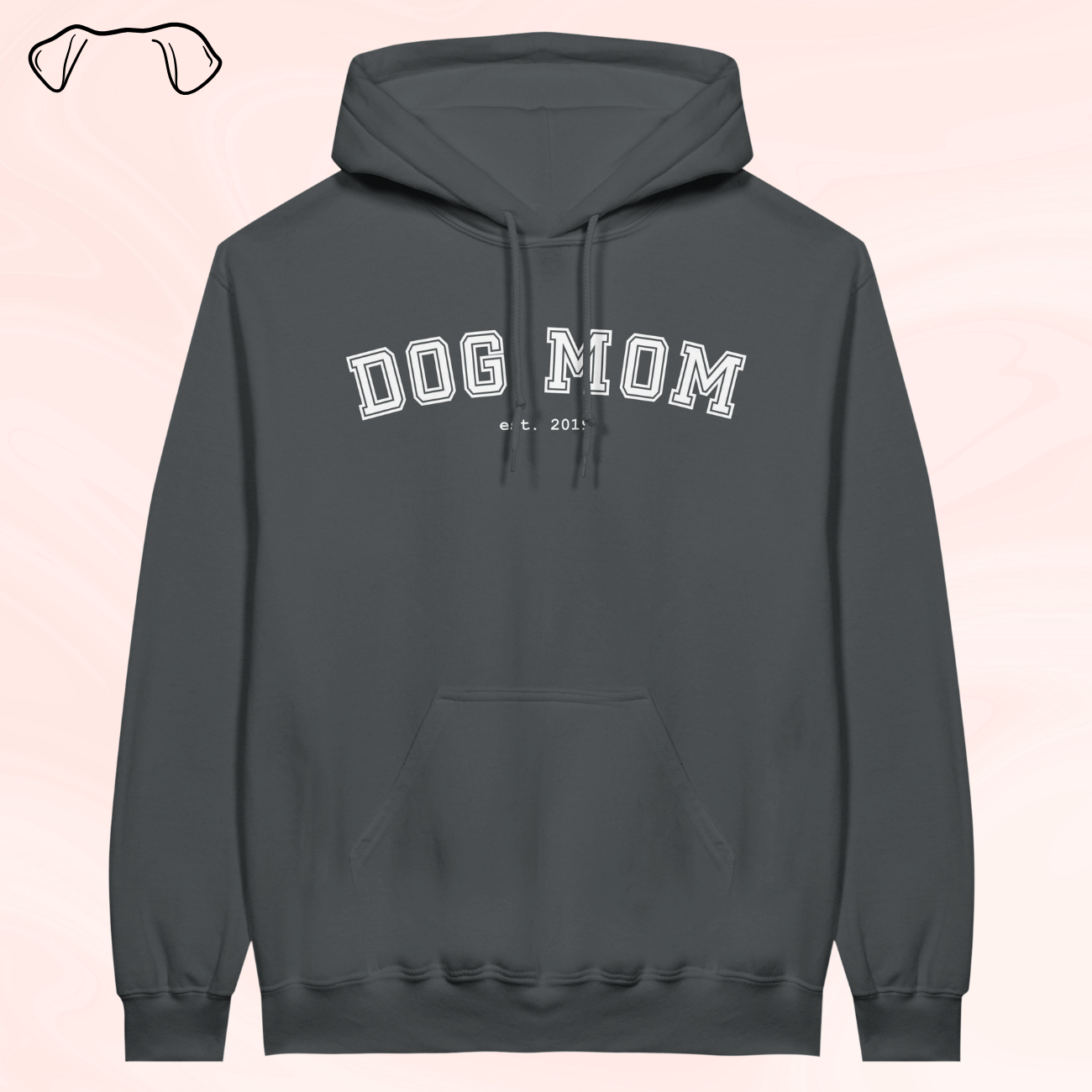 "Dog Mom/Dad est." omalla vuosiluvulla - personoitava huppari