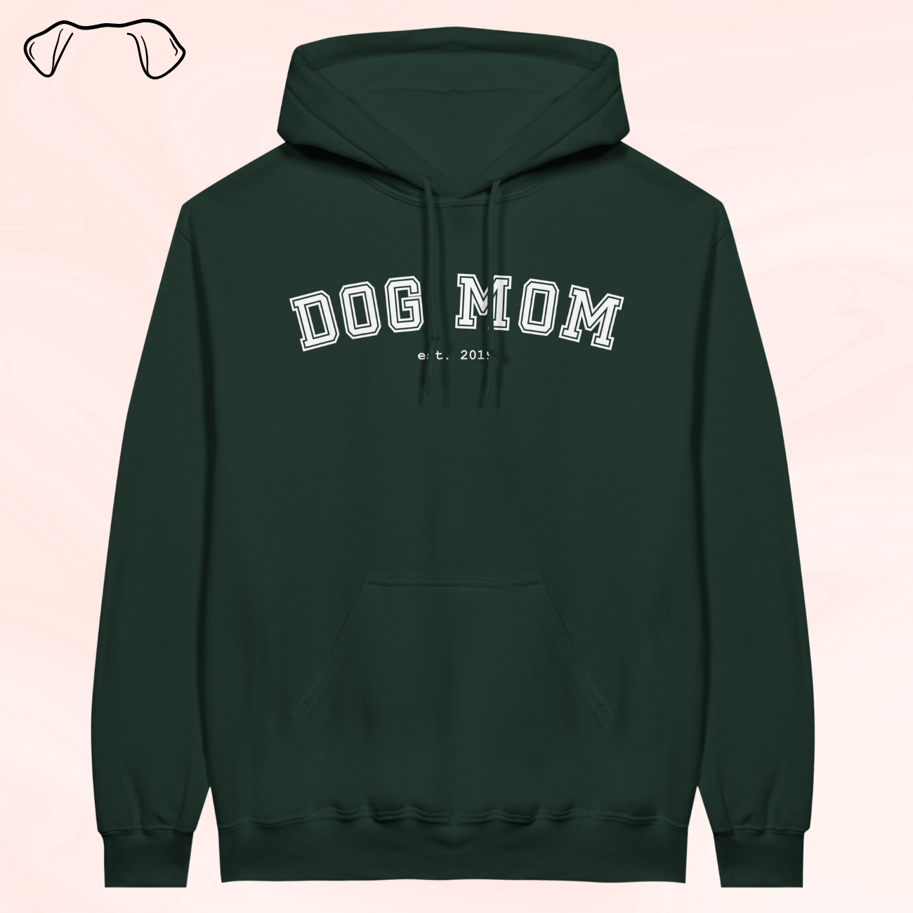 "Dog Mom/Dad est." omalla vuosiluvulla - personoitava huppari