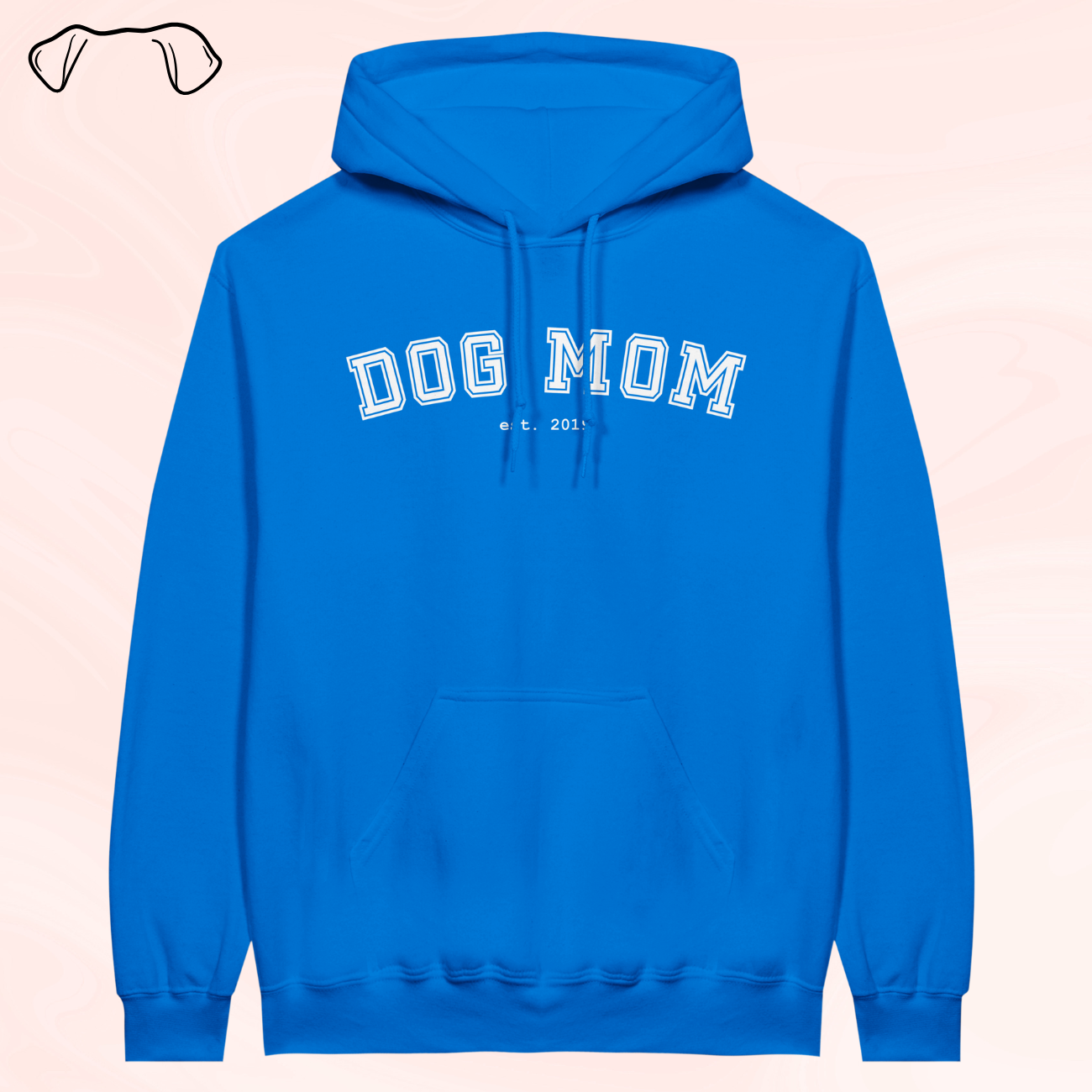 "Dog Mom/Dad est." omalla vuosiluvulla - personoitava huppari