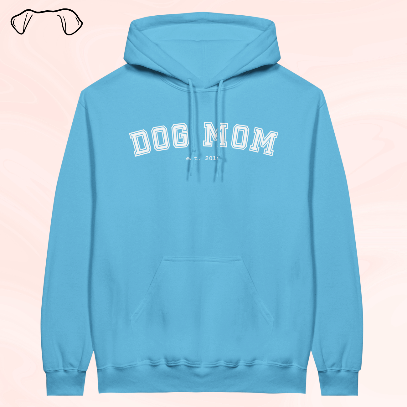 "Dog Mom/Dad est." omalla vuosiluvulla - personoitava huppari