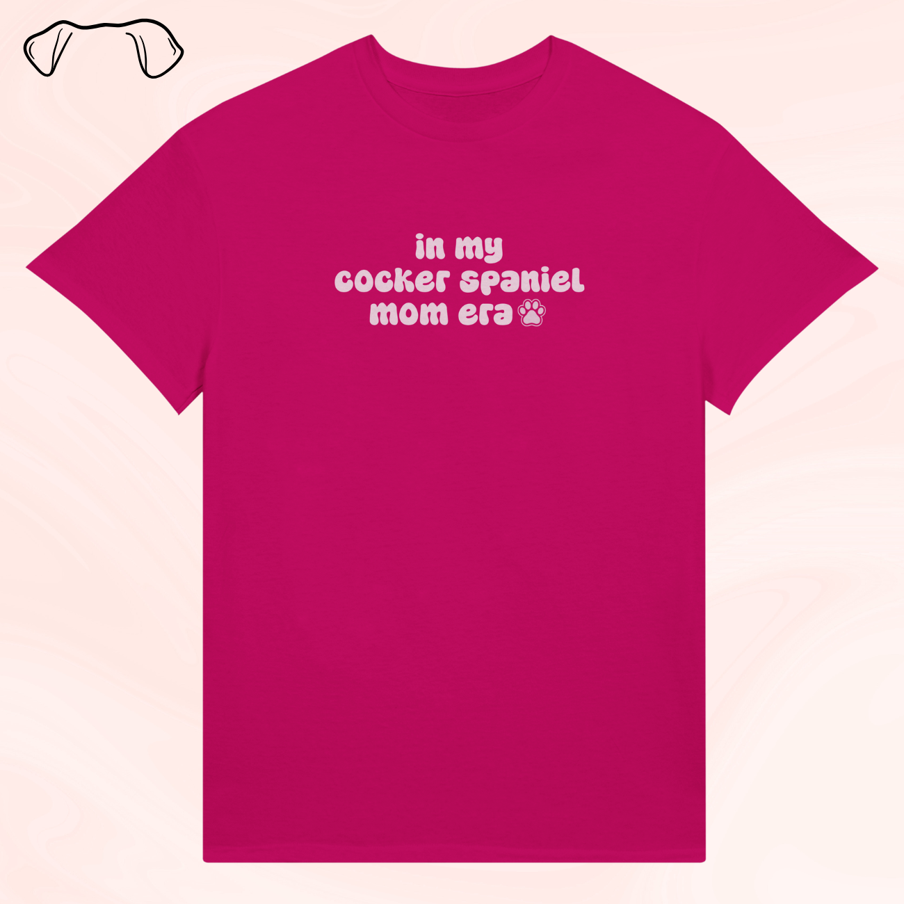 "In My Dog Mom Era" oman lemmikin rodulla - personoitava t-paita