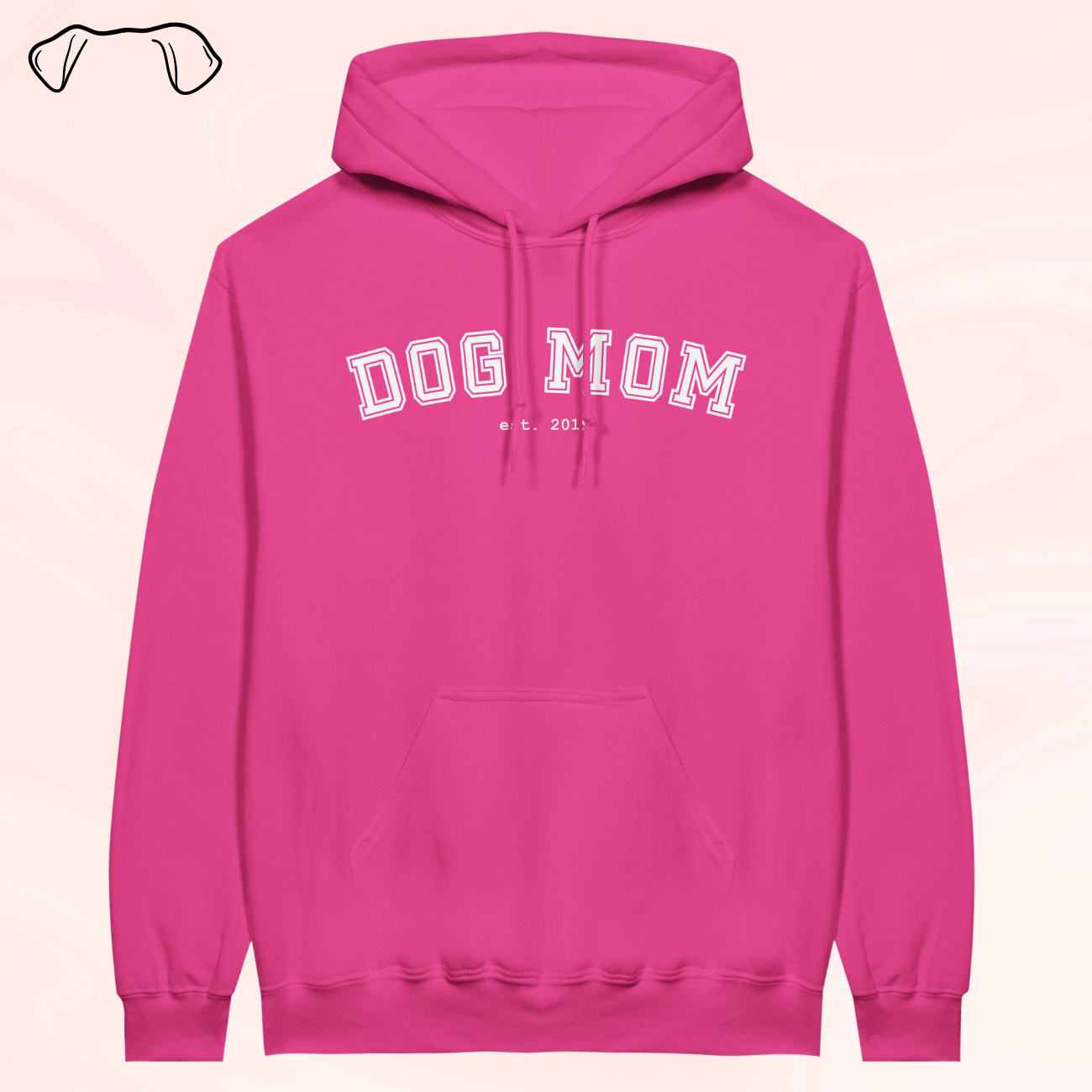 "Dog Mom/Dad est." omalla vuosiluvulla - personoitava huppari