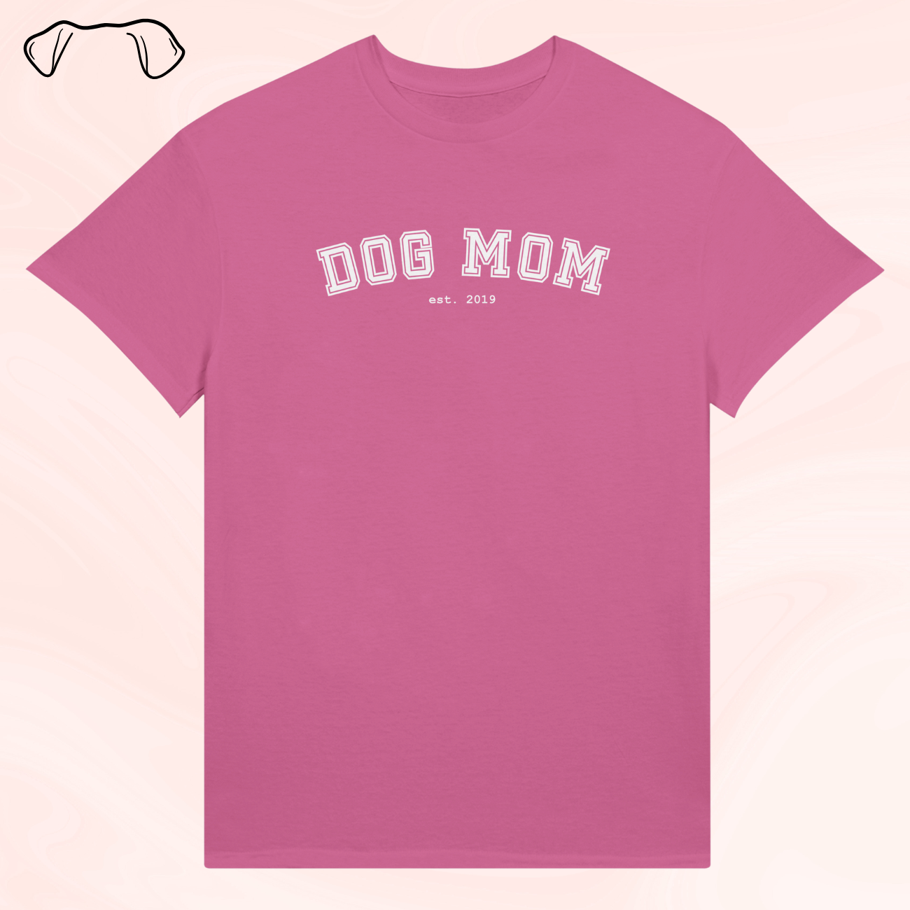 "Dog Mom/Dad est." omalla vuosiluvulla - personoitava t-paita