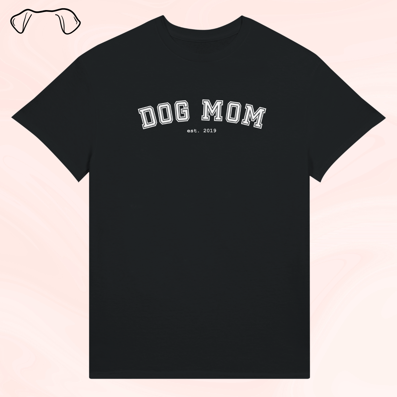 "Dog Mom/Dad est." omalla vuosiluvulla - personoitava t-paita