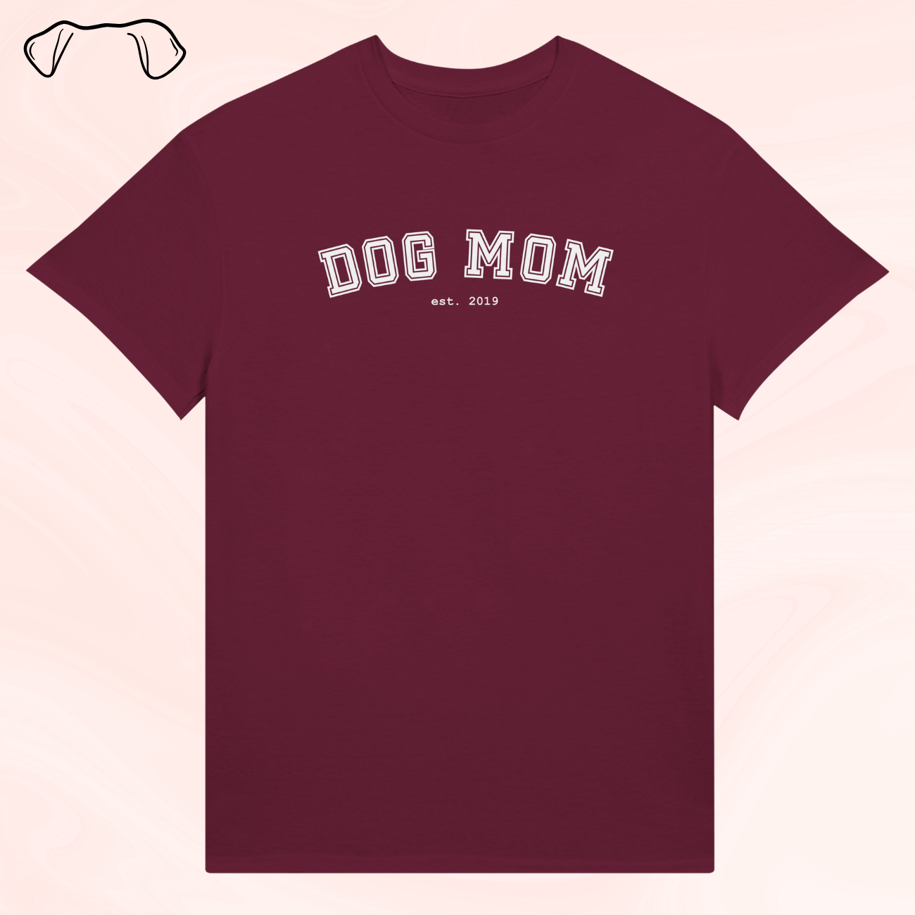 "Dog Mom/Dad est." omalla vuosiluvulla - personoitava t-paita